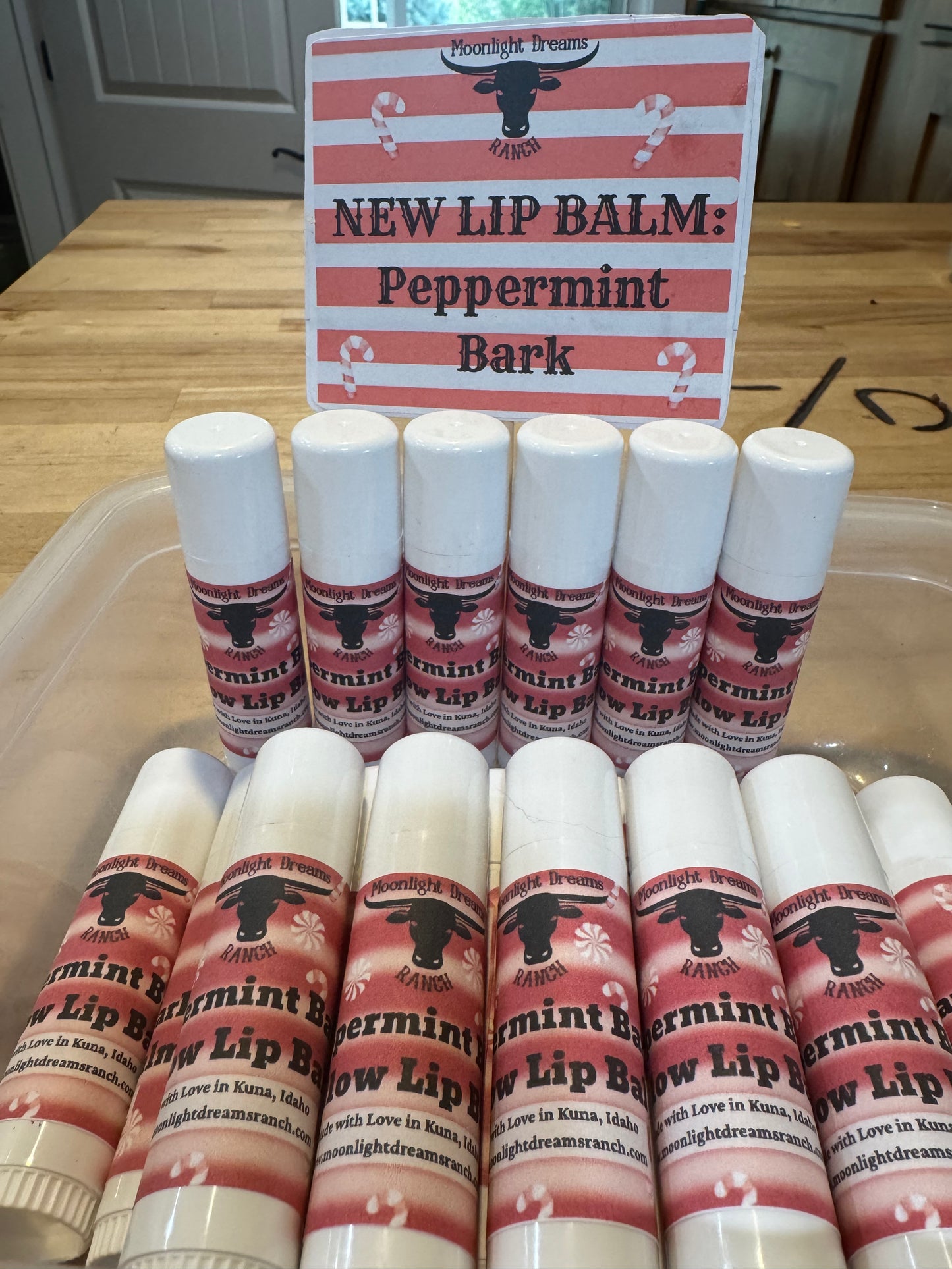 Giant Peppermint Bark Tallow Lip Balm