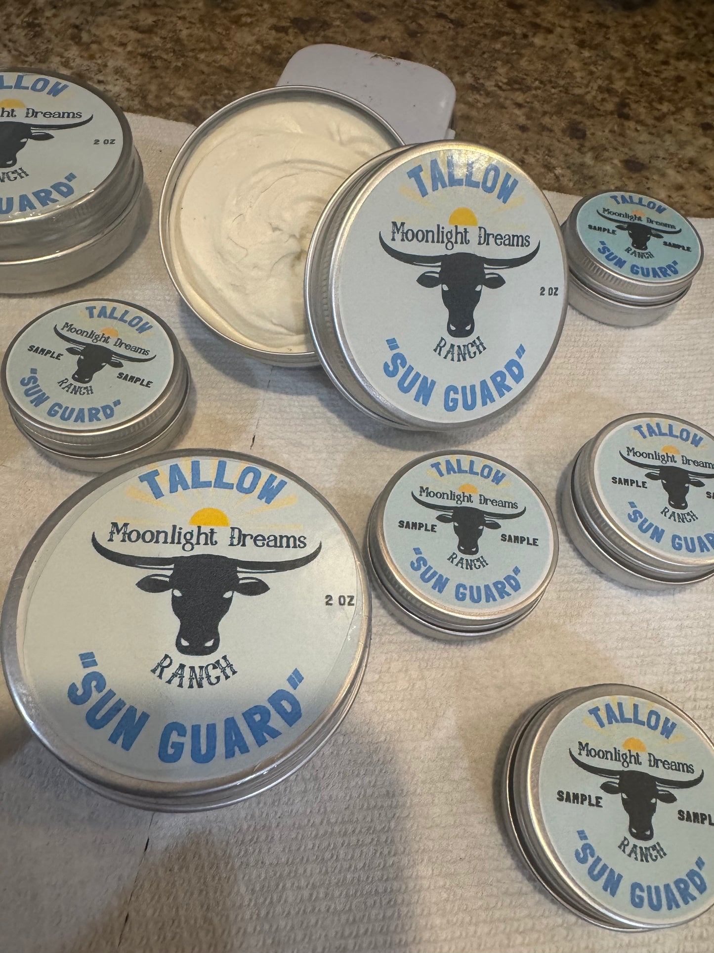 Tallow Sun “Guard” Cream 2 ,or 4 oz and sample tin