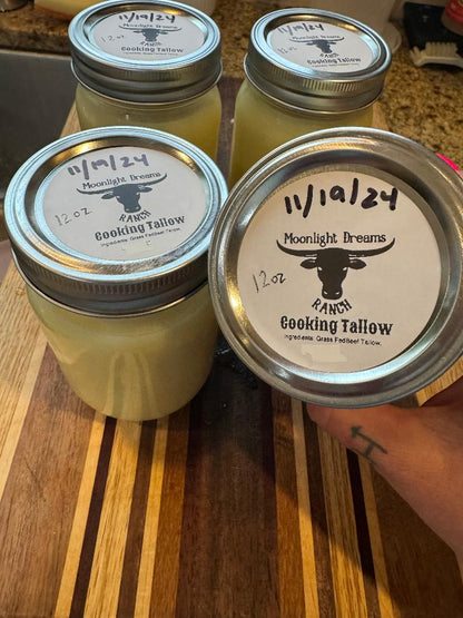 12 oz Cooking Tallow Glass Jar