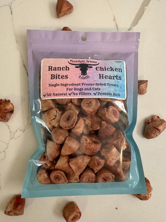 Ranch Bites - Freeze Dried Chicken Hearts